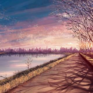 Anime landscape PC wallpaper