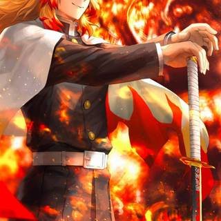 Rengoku 4k mobile wallpaper