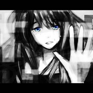 Sad dark anime PC wallpaper