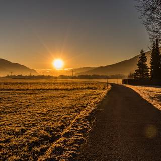 Rising sun 4k wallpaper