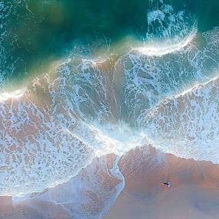 Dual monitor beach wallpaper