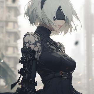 Nier Automata anime desktop wallpaper
