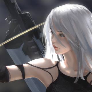 2B – Nier Automata 4k wallpaper
