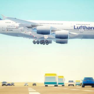 Lufthansa 4k wallpaper