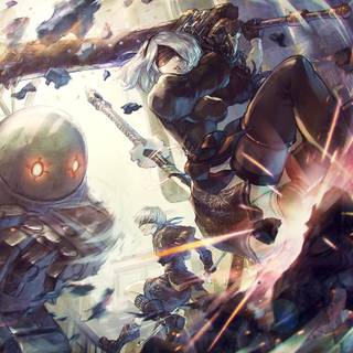 2B – Nier Automata 4k wallpaper