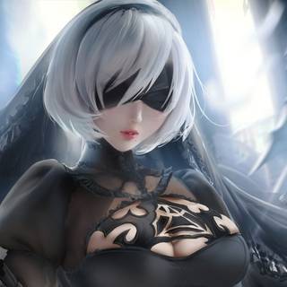 2B – Nier Automata 4k wallpaper