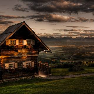 Grass houses wallpaper