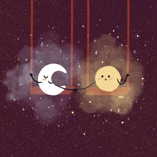 Aesthetic moon phone wallpaper