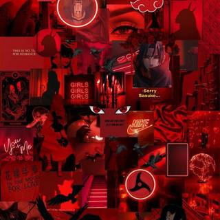 Black and red anime iPhone wallpaper