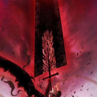 Black and red anime iPhone wallpaper