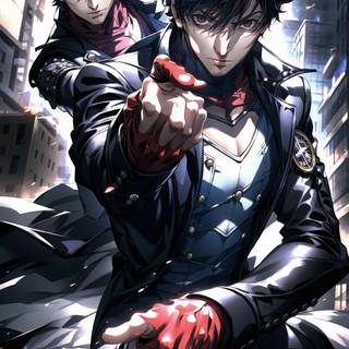 Black and red anime iPhone wallpaper