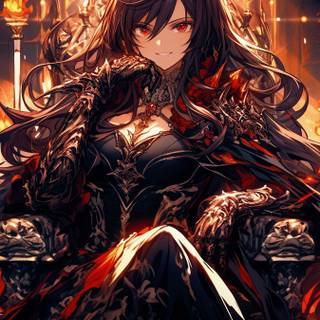 Black and red anime iPhone wallpaper