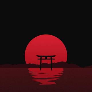 Black and red anime iPhone wallpaper