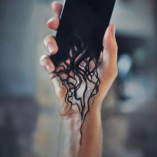 Mobile phone addiction wallpaper