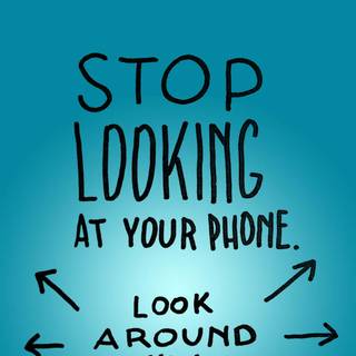 Mobile phone addiction wallpaper