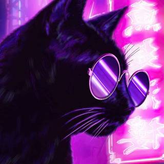 Purple neon iPhone wallpaper