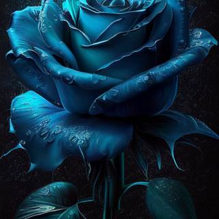 Blue rose iPhone wallpaper