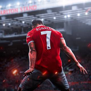 Ronaldo celebration phone wallpaper