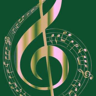Music symbols gold wallpaper