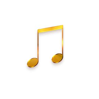 Music symbols gold wallpaper