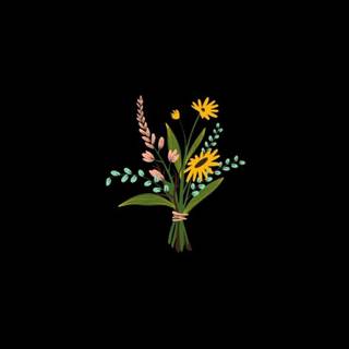 Black plants wallpaper