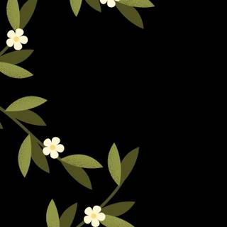 Black plants wallpaper