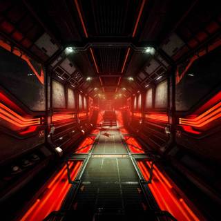 Orange tech wallpaper