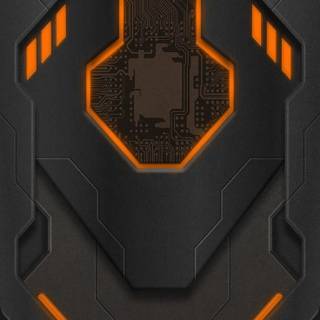 Orange tech wallpaper