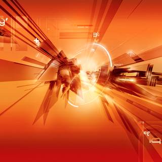 Orange tech wallpaper