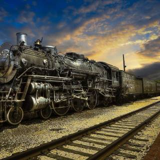 Vintage train wallpaper