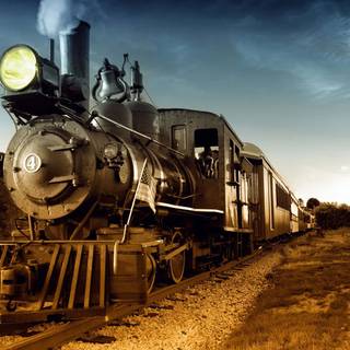 Vintage train wallpaper