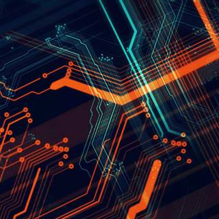Orange tech wallpaper