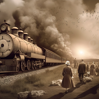 Vintage train wallpaper
