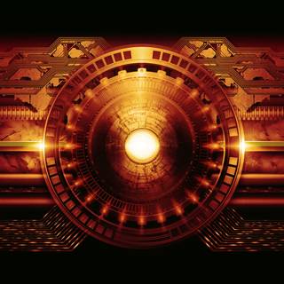 Orange tech wallpaper