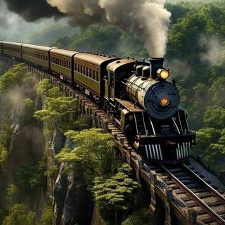 Vintage train wallpaper