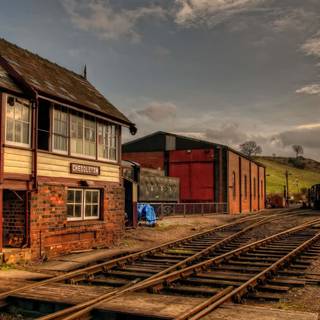 Vintage train wallpaper