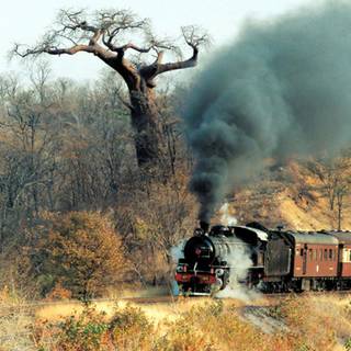 Vintage train wallpaper