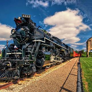 Vintage train wallpaper