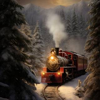 Vintage train wallpaper