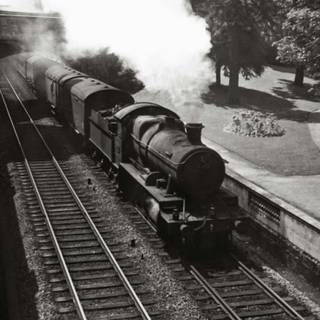 Vintage train wallpaper