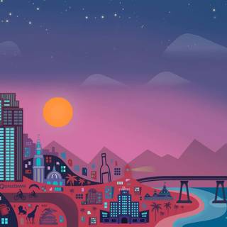 Simple city wallpaper