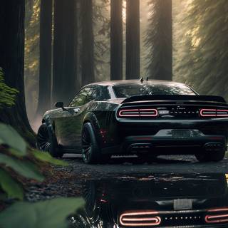 Dodge black 4k wallpaper