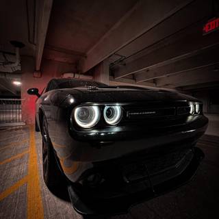 Dodge black 4k wallpaper