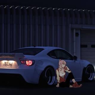 Car anime desktop wallpaper