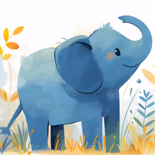 Blue elephant wallpaper