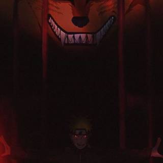Naruto and Kurama iPhone wallpaper