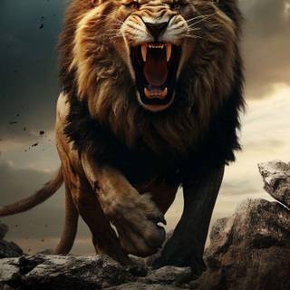 Cool lion iPhone wallpaper