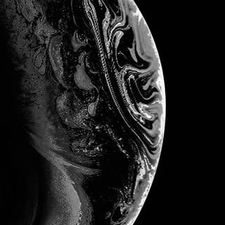 iPhone black planet wallpaper