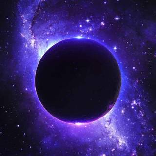 iPhone black planet wallpaper