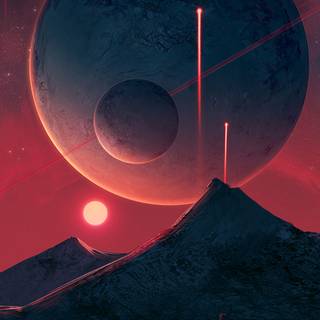 iPhone black planet wallpaper